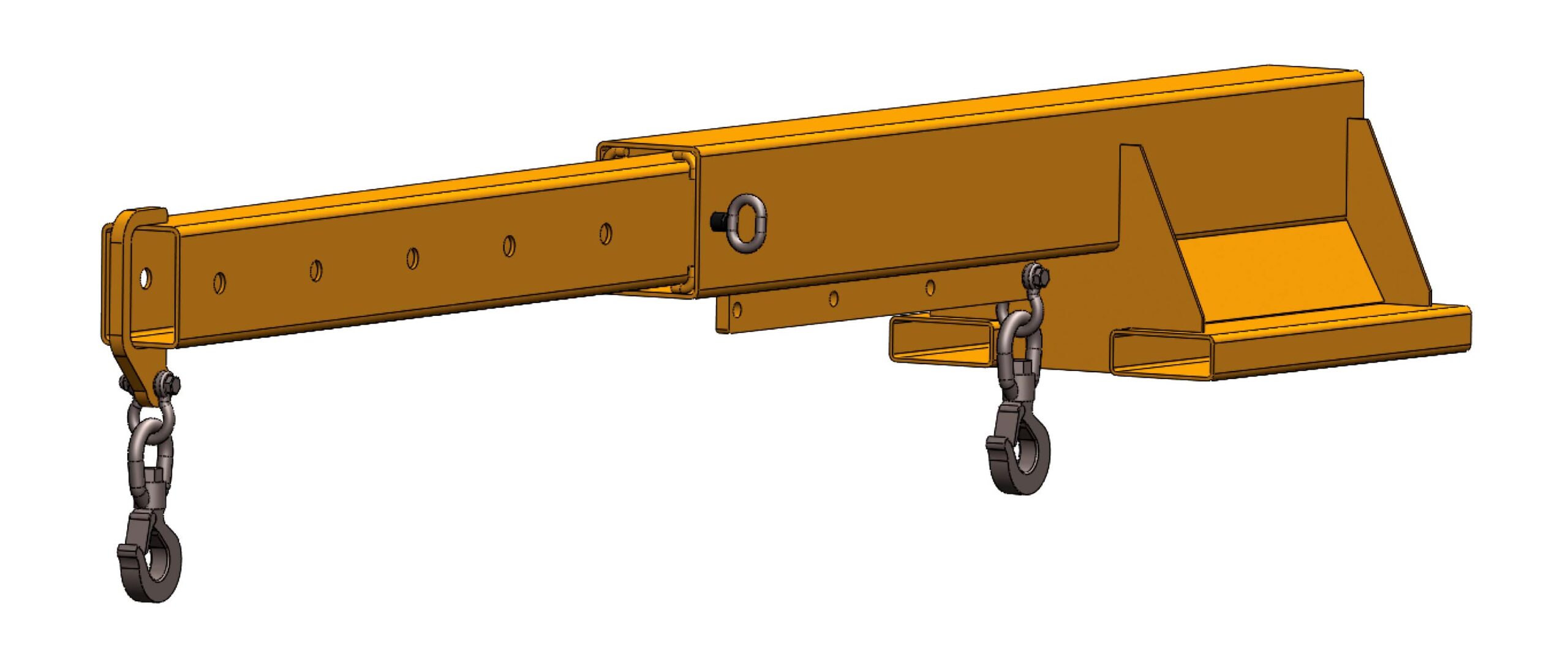 What effect does a jib attachment have on a forklift?